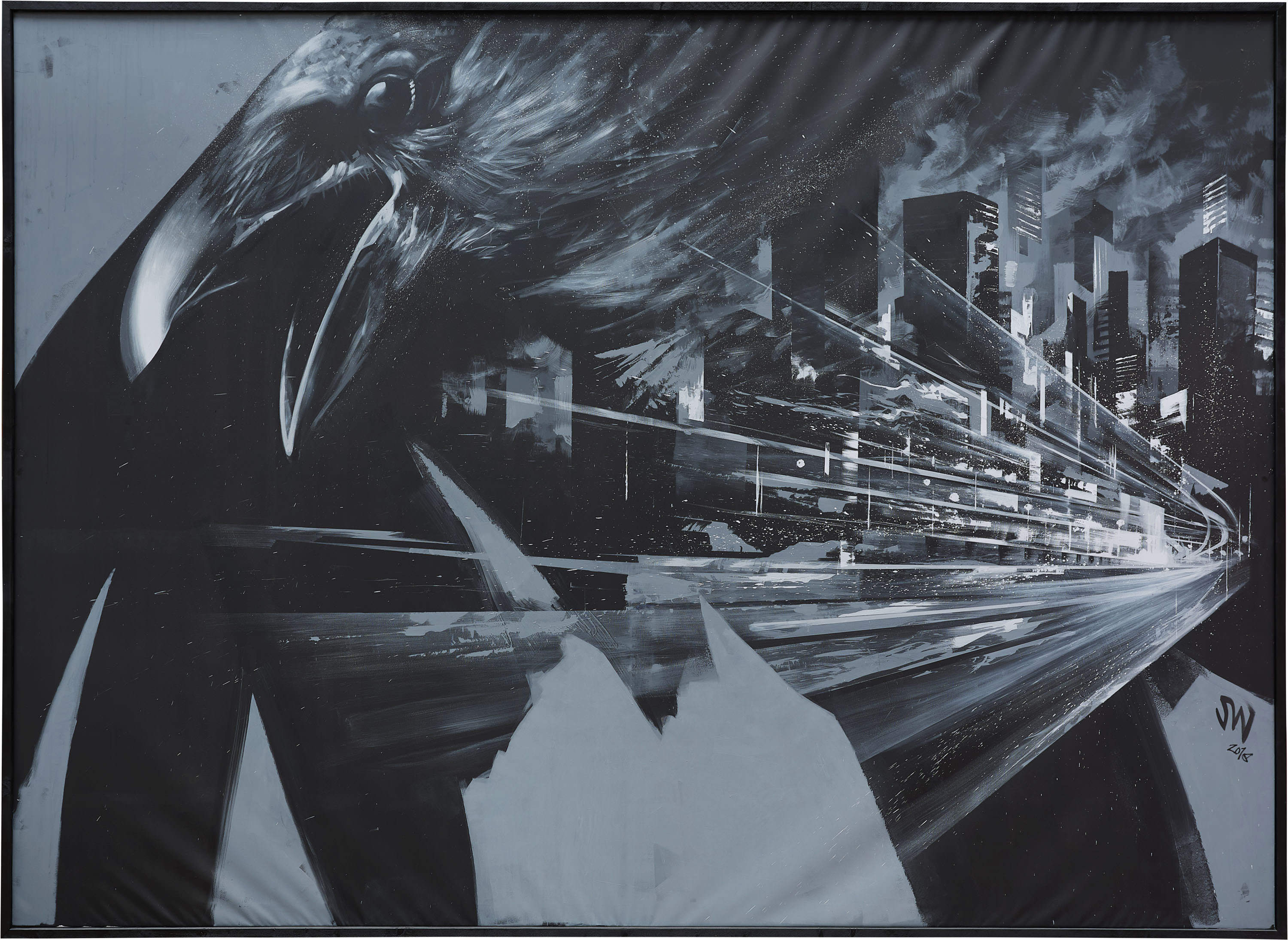 Sidney Waerts painting TOODAY - out of focus Straat International Street Art Museum